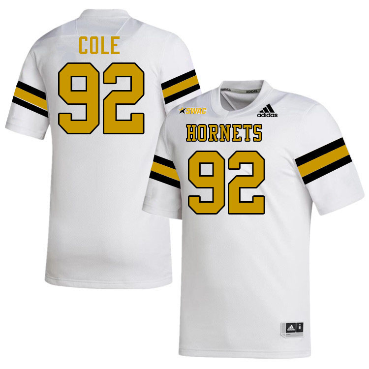 Alabama State Hornets #92 Kevin Cole College Football Jerseys Stitched-White